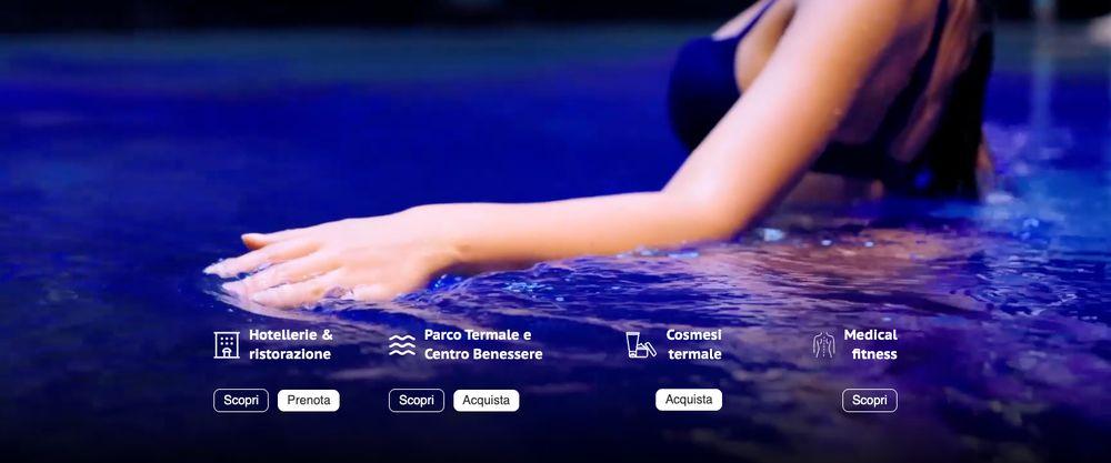 I quattro ingressi della nuova home sopra il video del parco