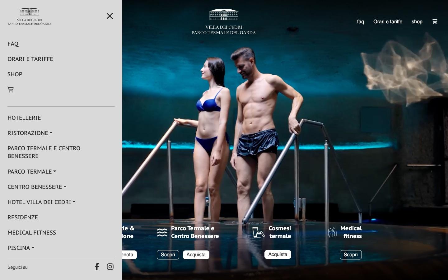 Dopo: Nuovo menu organizzato per aree